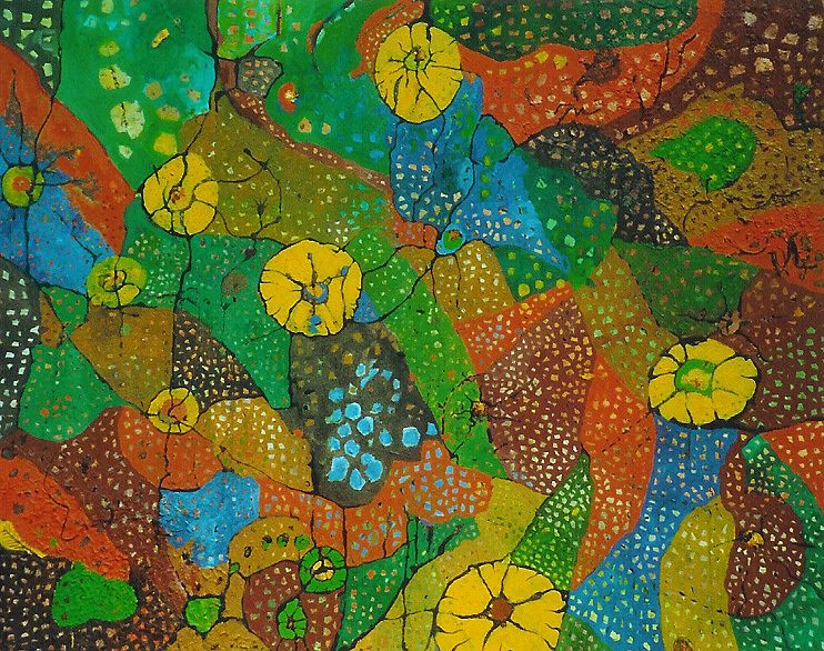 Endless Garden. Oil and Collage on canvas. 80x100cms Endless Garden. Oil and Collage on canvas. 80x100cms